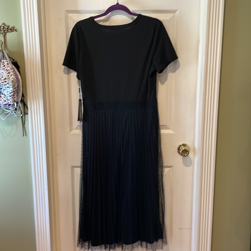 🆕 Karl Lagerfeld Paris Pleated A-Line Dress NWT - Picture 2 of 15